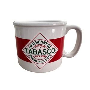 Tabasco Brand Products Mug White Red Diamond Logo Coffee Cup 12 oz.